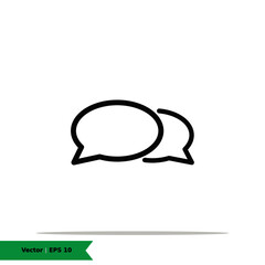 Chat Speech Bubble Icon Vector Logo Template Illustration Design. Vector EPS 10.