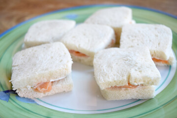 sandwiches with smoked salmon