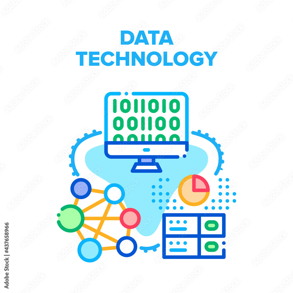 Aufkleber data technology vector icon concept. data technology server for storaging digital information, globa