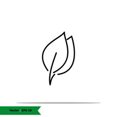 Leaf Icon Illustration Logo Template. Leaf or Nature Sign Symbol. Vector Line Icon EPS 10
