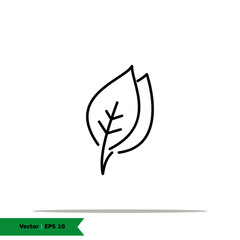 Leaf Icon Illustration Logo Template. Leaf or Nature Sign Symbol. Vector Line Icon EPS 10