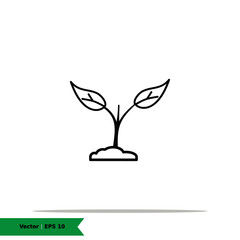 Leaf Icon Illustration Logo Template. Leaf or Nature Sign Symbol. Vector Line Icon EPS 10