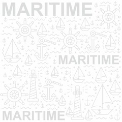 Maritime and sea pattern design. Easy to edit with vector file. Can use for your creative content. Especially about world maritime day campaign in this september.