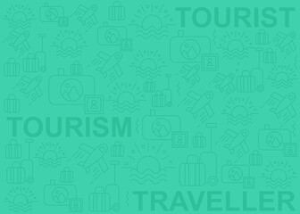 Tourism and traveling pattern design. Easy to edit with vector file. Can use for your creative content. Especially world tourism day campaign in this september.