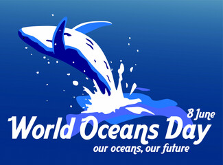 world ocean day vector image