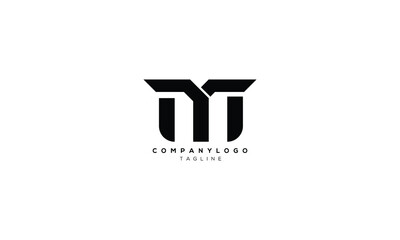 MT TM M AND T Abstract initial monogram letter alphabet logo design - obrazy, fototapety, plakaty