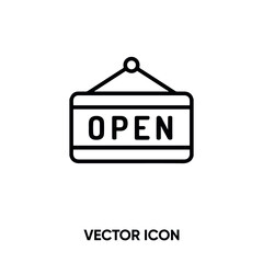Open vector icon. Modern, simple flat vector illustration for website or mobile app. Open sign symbol, logo illustration. Pixel perfect vector graphics