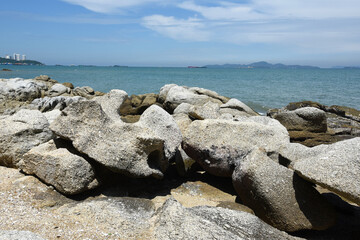 Fototapeta na wymiar Wongamat Beach, Naklua, Pattaya, Thailand