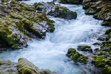 Naklejka na ściany i meble Blejski vintgar gorge with clean water