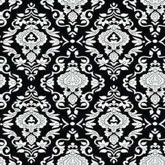 Geometric paisley flower Design pattern on black and white flower Design pattern on  background