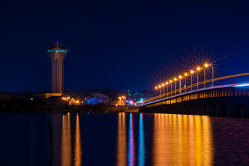霞ヶ浦大橋の夜景