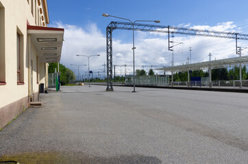 Fototapeta na wymiar train station in the city