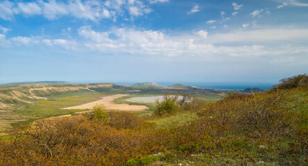 Fototapeta na wymiar Crimea sea mountains Nature of Crimea Beautiful places of Crimea