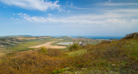 Naklejka premium Crimea sea mountains Nature of Crimea Beautiful places of Crimea