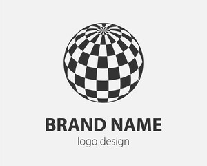 Obraz premium Sphere vector logo design template for business. Global icon.