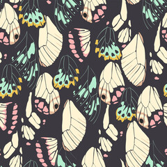 Butterfly wings seamless pattern abstract style