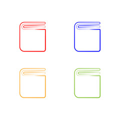 Book logo vector for education, library, dictionary symbol