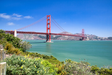 Golden Gate Bridge in summer, San Francisco, California, USA