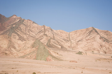 striped amazing mountains and desert of Sinai Peninsula