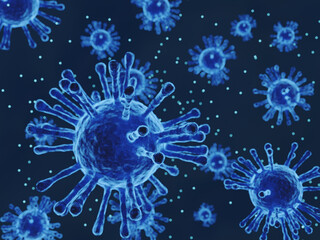 blue virus background