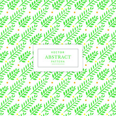 Fototapeta premium Green floral background. Abstract leaf seamless pattern green white background. Leaves Pattern. Design element for prints, decor, textile, fabric, furniture, cloth.