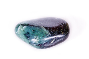 Macro Mineral Stone Jade Brazilian on white background