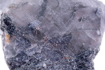 Macro mineral stone Apatite on white background
