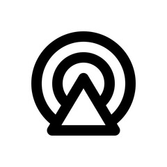 Wireless connection icon in outline style. Suitable for applications, mobile applications, websites, advertisements, and presentations. Editable and resizeable.