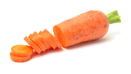 Fresh carrot on a white background