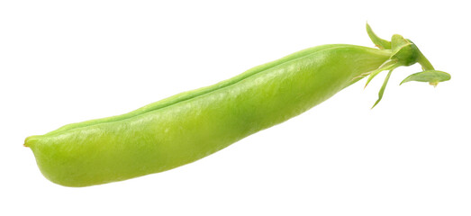 Fresh peas isolated on white background