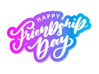 Happy Friendship Day greeting card. For poster, flyer, banner for website template, cards, posters, logo. Vector illustration.