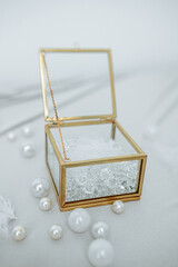 Glass box for wedding rings