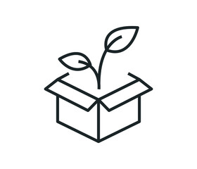 icon illustrations with the concept of environmentally friendly packaging solutions