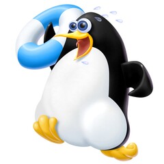 pinguino con salvagente