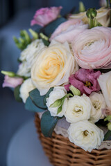 bouquet of pink roses