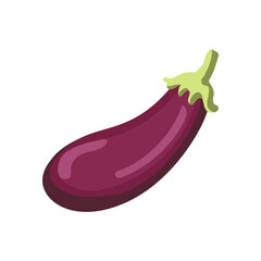 Cartoon vector illustration isolated object vegetable eggplant