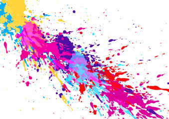 Fototapeta premium Abstract vector splatter multicolor isolated background design. illustration vector design.