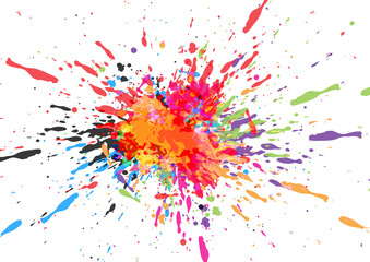 Abstract vector splatter color isolated background design. illustration vector design.
