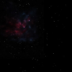 Small part of an infinite star field. 3D rendering