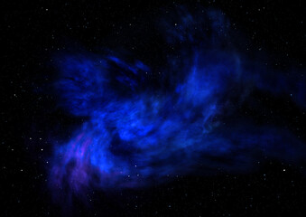 Naklejka na ściany i meble Star field in space and a nebulae