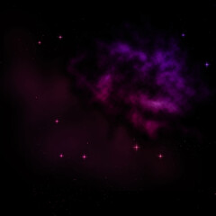 Being shone nebula. 3D rendering