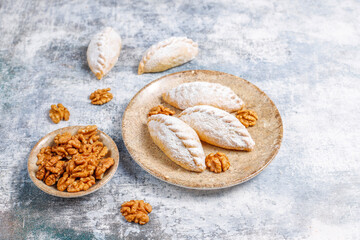 Homemade delicious organic walnut cookies.