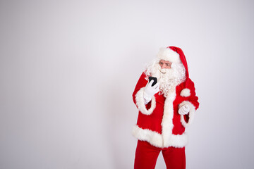 Situations. Funny fat Santa Claus.