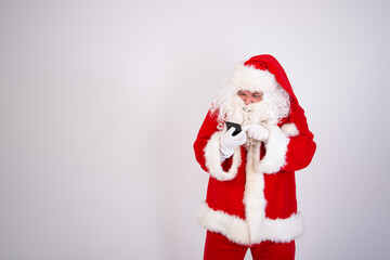 Situations. Funny fat Santa Claus.