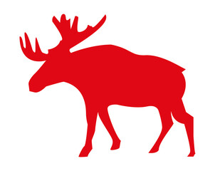 red moose silhouette