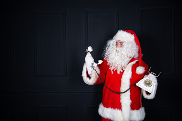 Situations. Funny fat Santa Claus.