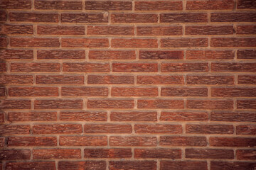 Red brick wall background. Brick texture