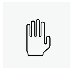 Hand vector icon. Editable stroke. Symbol in Line Art Style for Design, Presentation, Website or Apps Elements, Logo. Pixel vector graphics - Vector