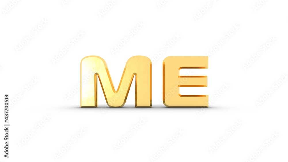 Poster yellow or gold 3d text 