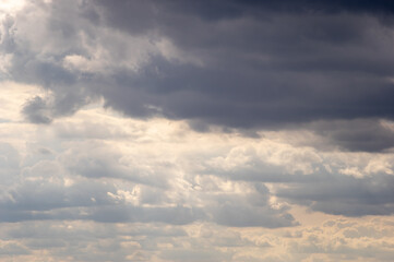 Beautiful summer landscape, storm clouds